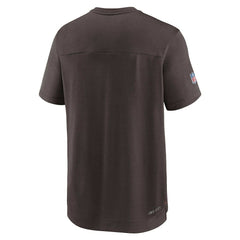 Nike Cleveland Browns Sideline Coaches Vintage Chevron Performance V-Neck T-Shirt Brown