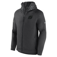 New Jersey Devils Fanatics Authentic Pro Road Tech Lightweight Full-Zip Hoodie Jacket - Charcoal - NHL 4509602