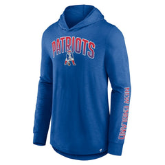 Fanatics New England Patriots Front Runner Long Sleeve Hooded T-Shirt Royal