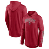 Fanatics Tampa Bay Buccaneers Front Runner Long Sleeve Hooded T-Shirt Red