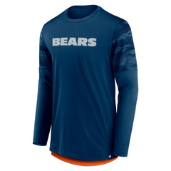 Fanatics Chicago Bears Square Off Long Sleeve T-Shirt Navy/Orange
