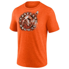 Fanatics Cleveland Browns Tri-Blend Sporting Chance T-Shirt Heathered Orange