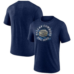 Fanatics Dallas Cowboys Sporting Chance Tri-Blend T-Shirt Heathered Navy