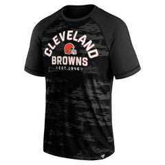 Fanatics Cleveland Browns Blackout Hail Mary Raglan T-Shirt