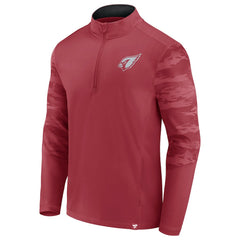 Fanatics Arizona Cardinals Ringer Quarter-Zip Jacket Cardinal