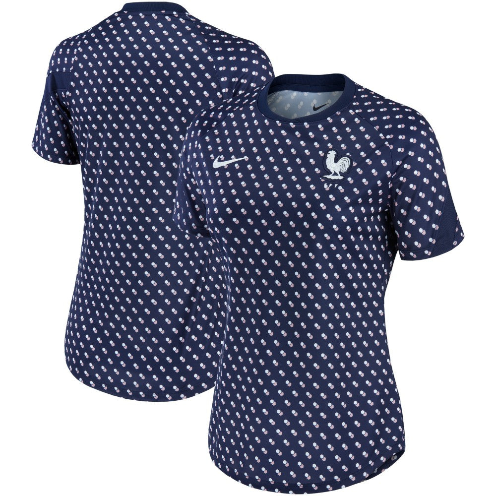 France National Team Women's 2022/23 Pre-Match Home Performance Top Navy - Nike for sale