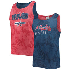 Atlanta Braves FOCO Floral Reversible Mesh Tank Top - Navy - MLB Discount