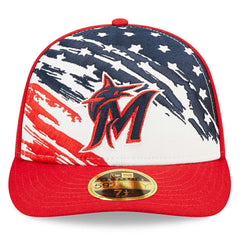 Miami Marlins New Era 2022 4th of July Low Profile 59FIFTY Fitted Hat - Red - New Era Sale