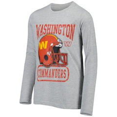 Washington Commanders Youth Head-to-Head Long Sleeve T-Shirt Heathered Gray