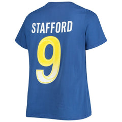 Fanatics Matthew Stafford Los Angeles Rams Women's Plus Size Player Name & Number V-Neck T-Shirt Royal