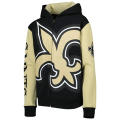 New Orleans Saints Youth Poster Board Full-Zip Hoodie Black/Gold