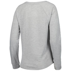 Seattle Seahawks Juniors All Striped Up Raglan Long Sleeve T-Shirt Heathered Gray