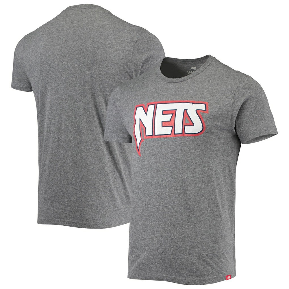 Brooklyn Nets Sportiqe Moments Mixtape Comfy Tri-Blend T-Shirt Heathered Gray