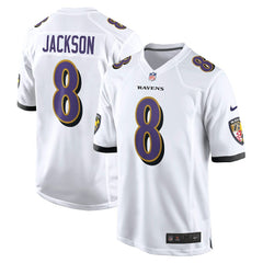 Nike Lamar Jackson Baltimore Ravens Game Jersey White