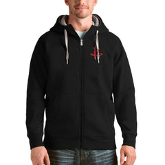 Houston Rockets Antigua Logo Victory Full-Zip Hoodie Black