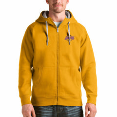 Los Angeles Lakers Antigua Logo Victory Full-Zip Hoodie Gold