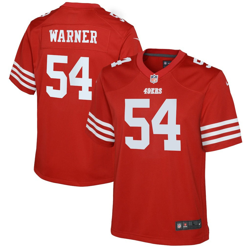 Nike Fred Warner San Francisco 49ers Youth Game Jersey Scarlet