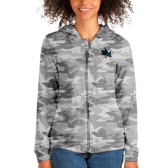 San Jose Sharks Antigua Absolute Full-Zip Hoodie - Camo - NHL 4562969