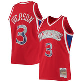 Allen Iverson Philadelphia 76ers 1996/97 Hardwood Classics NBA 75th Anniversary Diamond Swingman Jersey Red | Mitchell & Ness Near Me