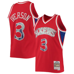 Allen Iverson Philadelphia 76ers 1996/97 Hardwood Classics NBA 75th Anniversary Diamond Swingman Jersey Red | Mitchell & Ness Near Me