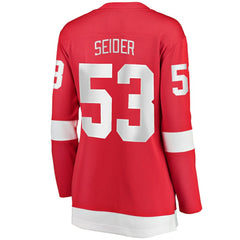Moritz Seider Detroit Red Wings Fanatics Women's Home Breakaway Player Jersey - Red - NHL 4564190