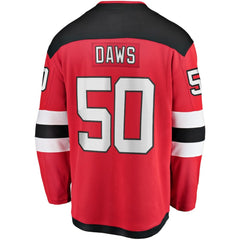 Nico Daws New Jersey Devils Fanatics Home Breakaway Player Jersey - Red - NHL 4564247