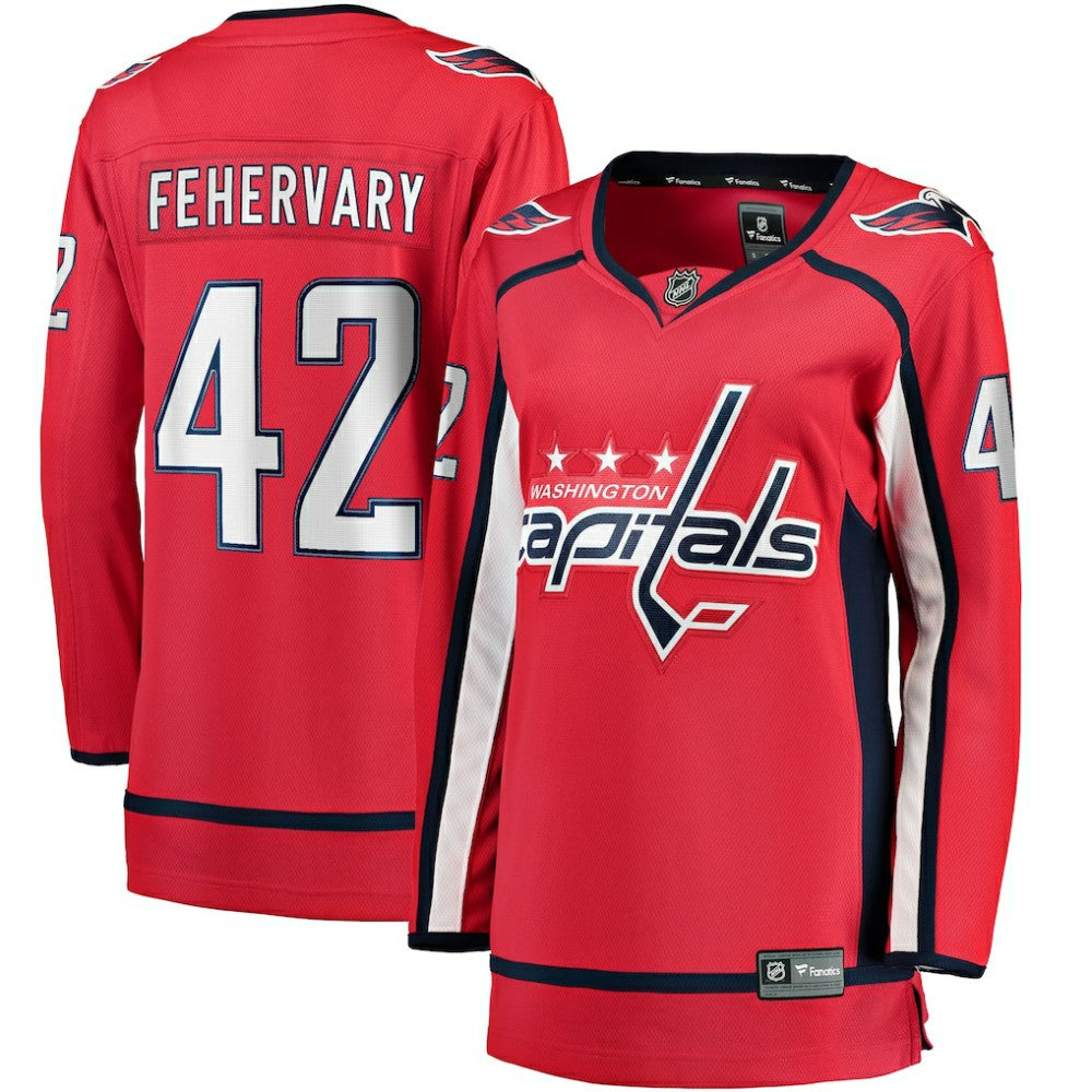 Martin Fehervary Washington Capitals Fanatics Women's Home Breakaway Player Jersey - Red - NHL 4564276