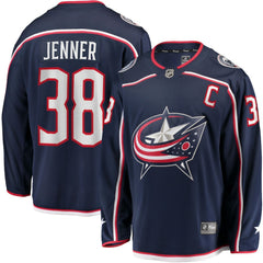 Boone Jenner Columbus Blue Jackets Home Captain Patch Breakaway Player Jersey - Navy - NHL 4564355