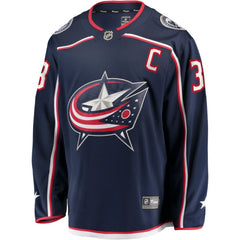 Boone Jenner Columbus Blue Jackets Home Captain Patch Breakaway Player Jersey - Navy - NHL 4564355