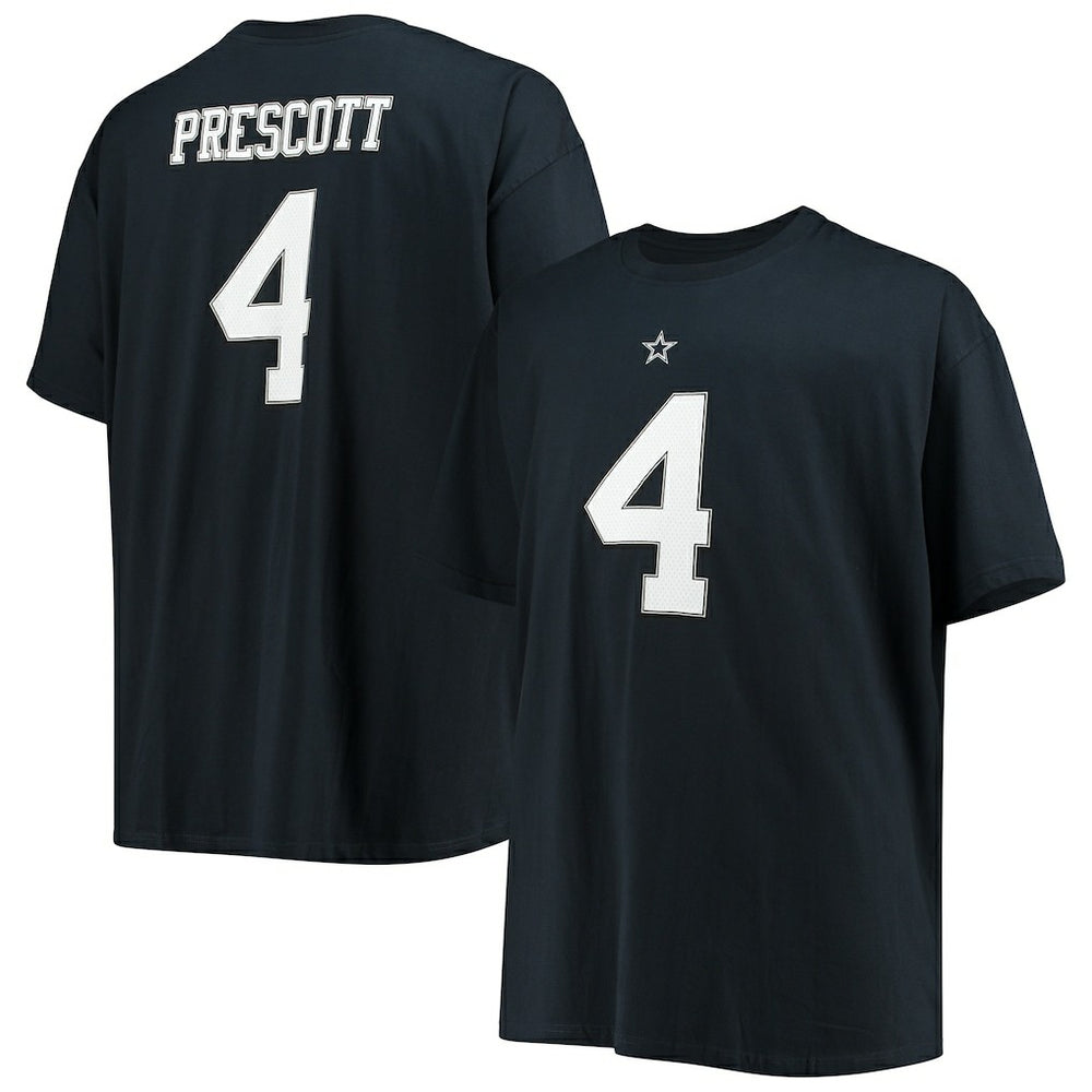 Dak Prescott Dallas Cowboys Big & Tall Player Name & Number T-Shirt Navy