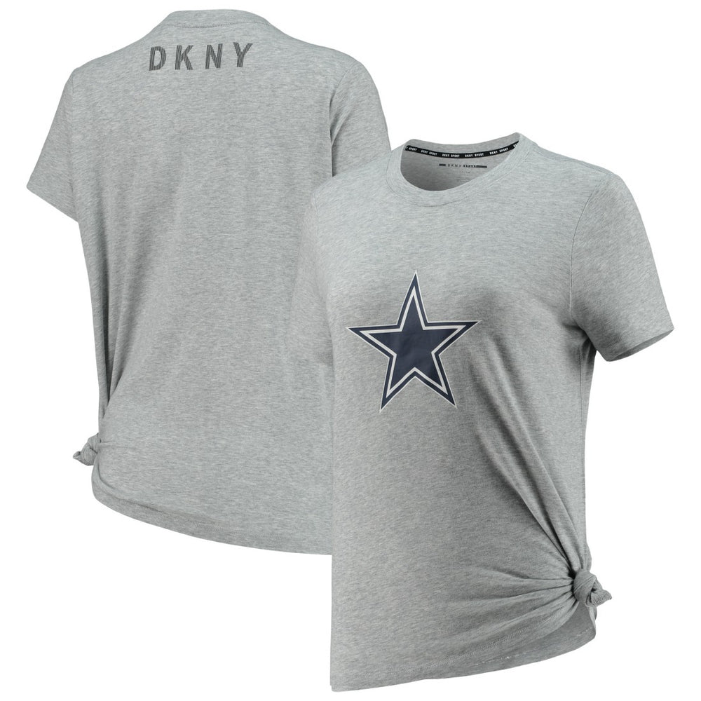 Dallas Cowboys DKNY Sport Women's Ava Tri-Blend T-Shirt Heathered Gray