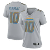Nike Justin Herbert Los Angeles Chargers Women's Atmosphere Fashion Game Jersey Gray
