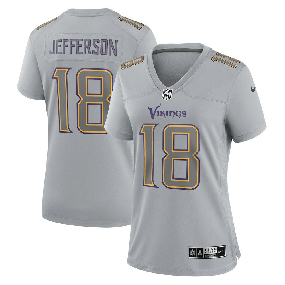 Nike Justin Jefferson Minnesota Vikings Women's Atmosphere Fashion Game Jersey Gray