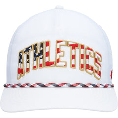 Athletics '47 Flag Flutter Hitch Snapback Hat - White - 47 brand Discount