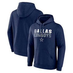 Dallas Cowboys Fade Out Fitted Pullover Hoodie Navy