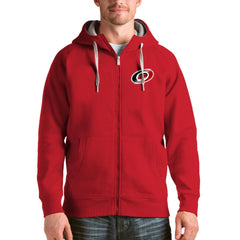 Carolina Hurricanes Antigua Logo Victory Full-Zip Hoodie - Red - NHL 4571738