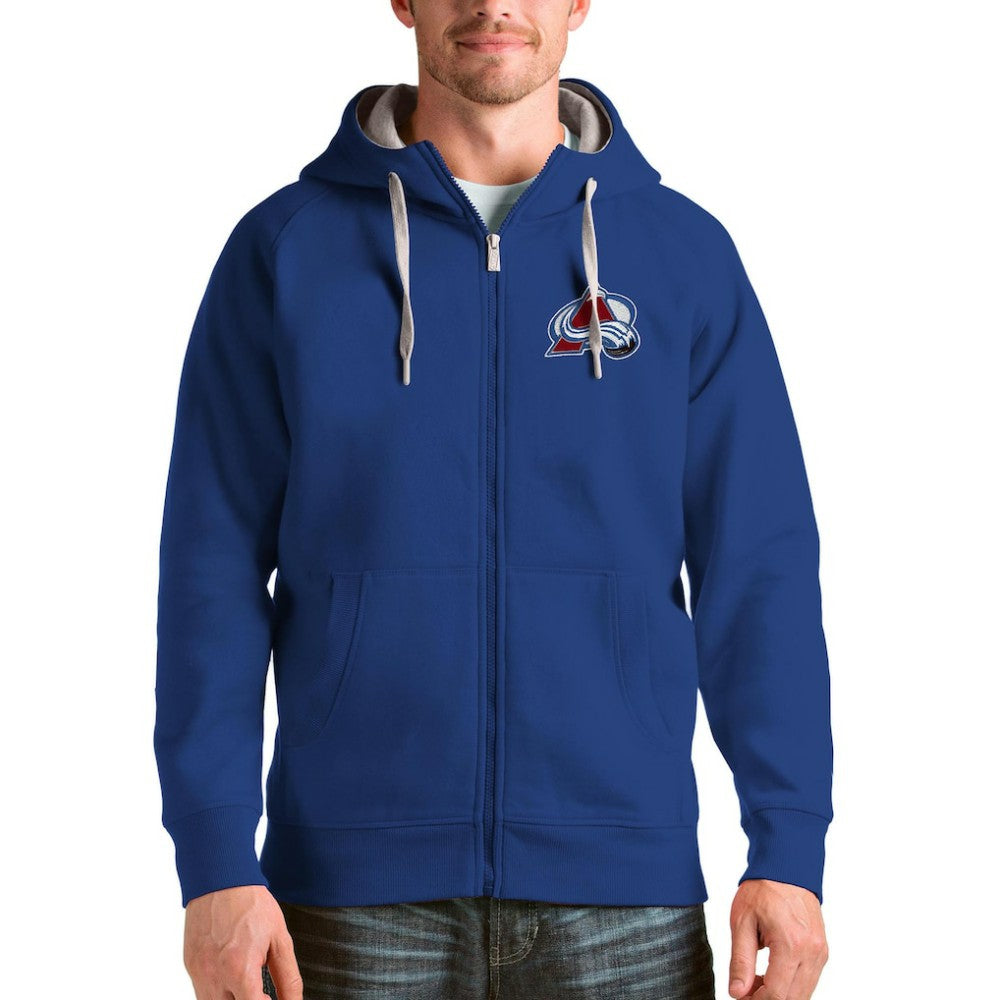 Colorado Avalanche Antigua Logo Victory Full-Zip Hoodie - Royal - NHL 4571749