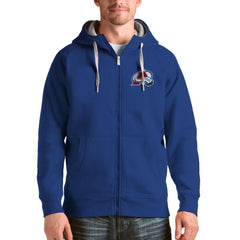 Colorado Avalanche Antigua Logo Victory Full-Zip Hoodie - Royal - NHL 4571749