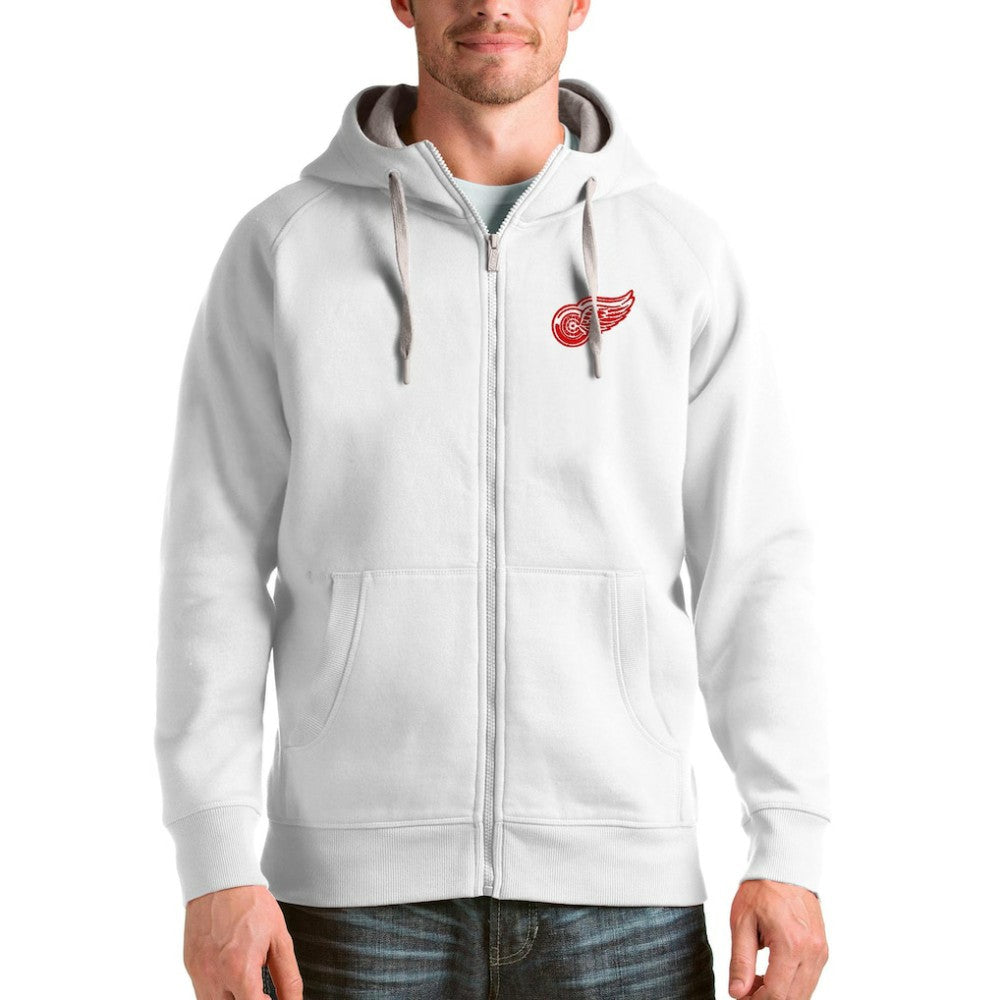 Detroit Red Wings Antigua Logo Victory Full-Zip Hoodie - White - NHL 4571766