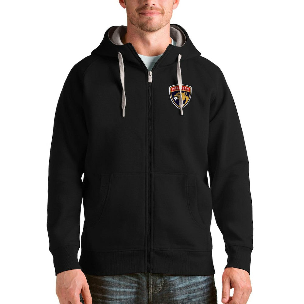 Florida Panthers Antigua Logo Victory Full-Zip Hoodie - Black - NHL 4571779