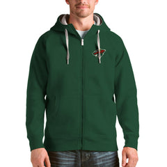 Minnesota Wild Antigua Logo Victory Full-Zip Hoodie - Green - NHL 4571791