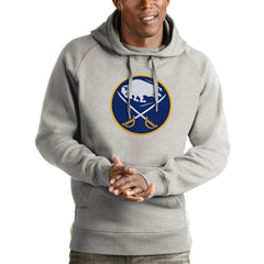 Buffalo Sabres Antigua Logo Victory Pullover Hoodie - Heathered Gray - NHL 4571934