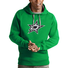 Dallas Stars Antigua Logo Victory Pullover Hoodie - Kelly Green - NHL 4571969