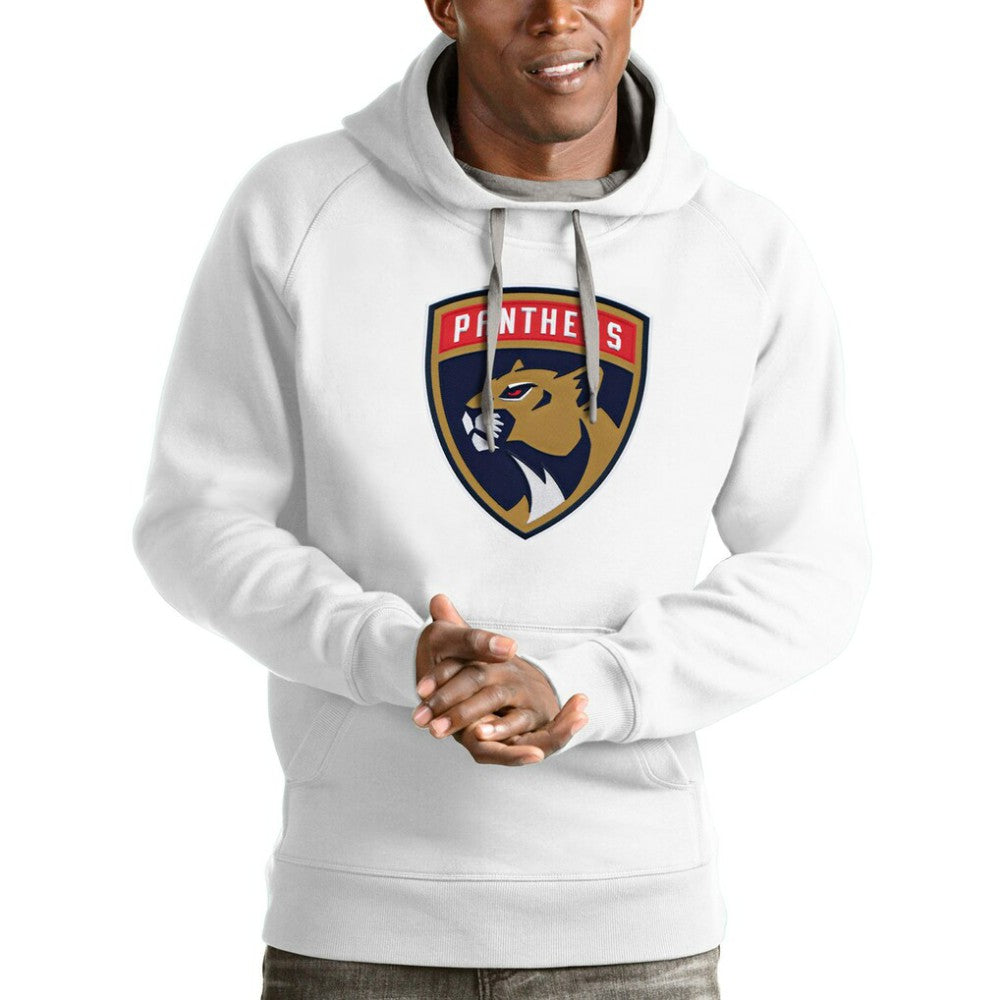 Florida Panthers Antigua Logo Victory Pullover Hoodie - White - NHL 4571983
