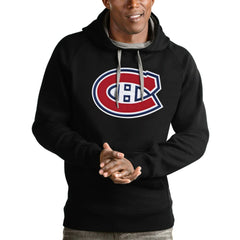 Montreal Canadiens Antigua Logo Victory Pullover Hoodie - Black - NHL 4572002