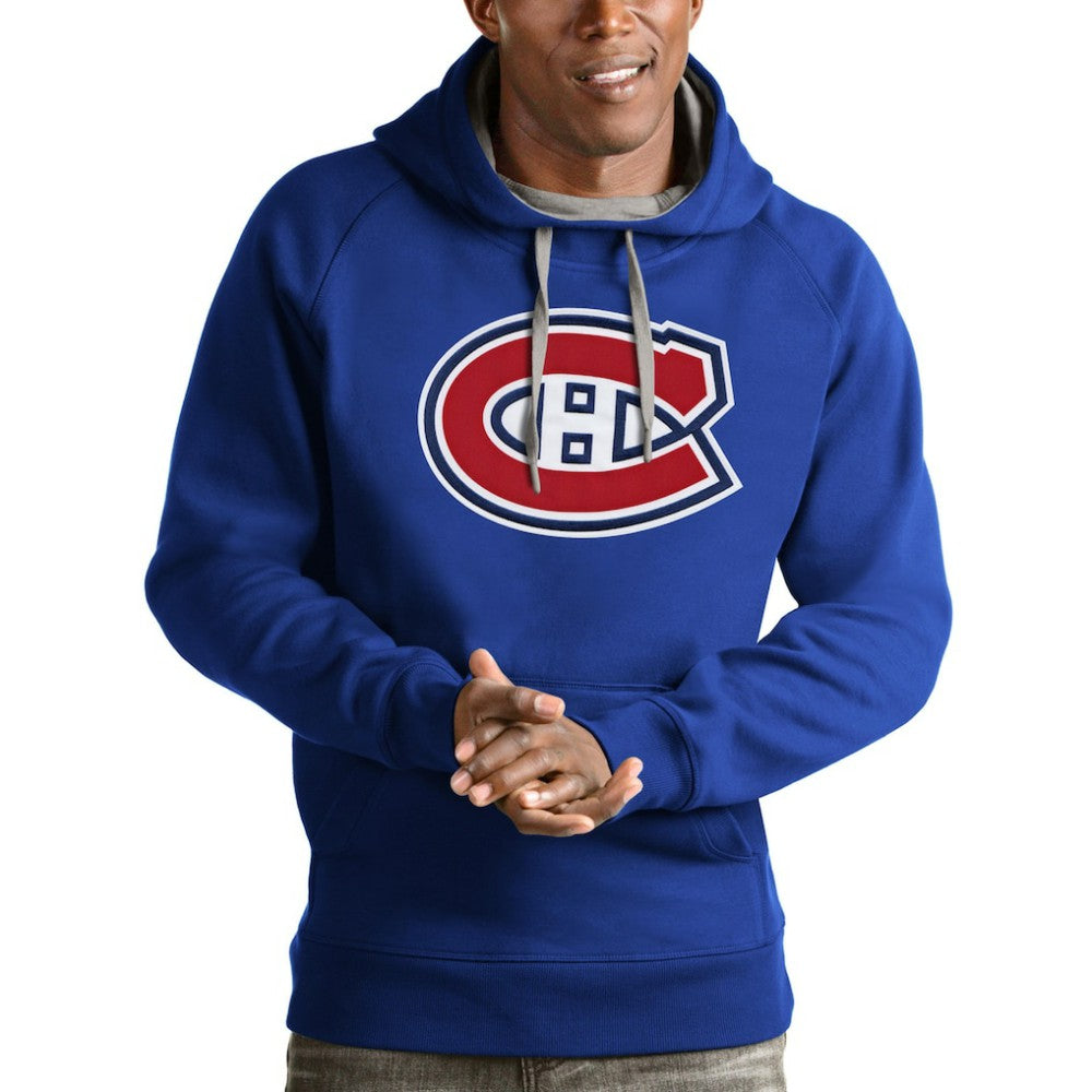 Montreal Canadiens Antigua Logo Victory Pullover Hoodie - Blue - NHL 4572005