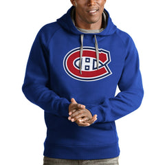 Montreal Canadiens Antigua Logo Victory Pullover Hoodie - Blue - NHL 4572005
