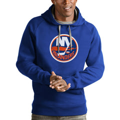 New York Islanders Antigua Logo Victory Pullover Hoodie - Royal - NHL 4572023