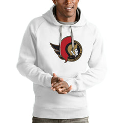 Ottawa Senators Antigua Logo Victory Pullover Hoodie - White - NHL 4572032