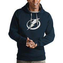 Tampa Bay Lightning Antigua Logo Victory Pullover Hoodie - Navy - NHL 4572064